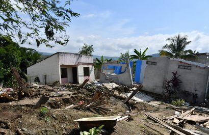 Foto/API. La falla geológica causó daños en al menos 11 viviendas en el sitio Verdum.