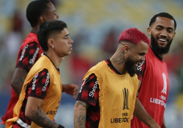 Jugadores de Flamengo durante un entrenamiento.