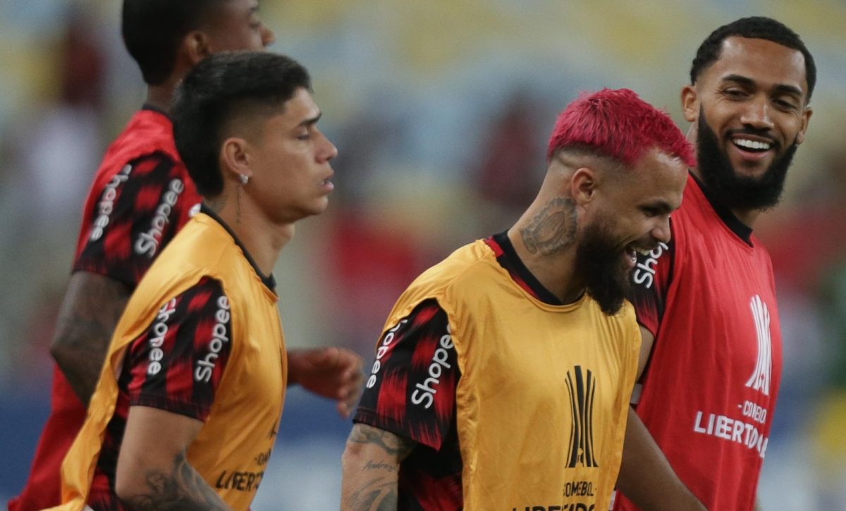 Jugadores de Flamengo durante un entrenamiento.
