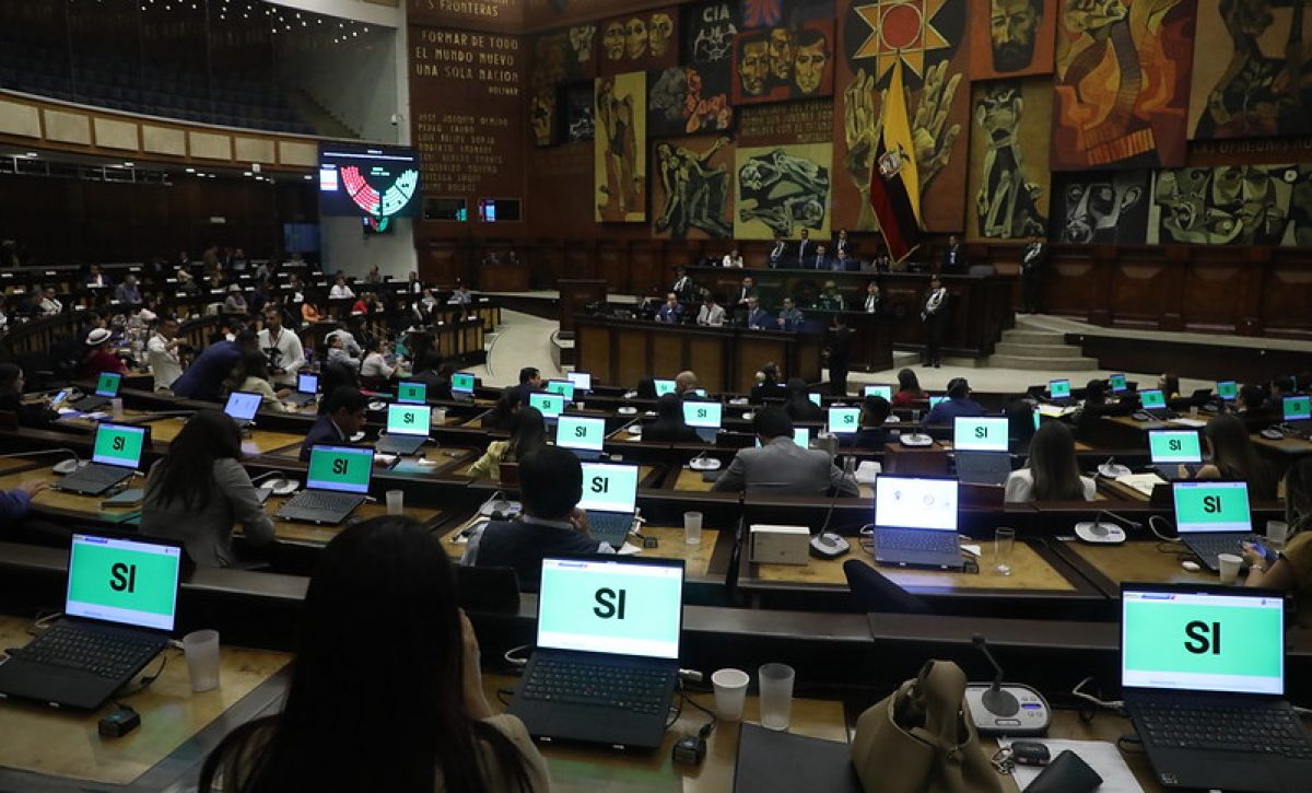 Fotografía del pleno de la Asamblea Nacional del Ecuador