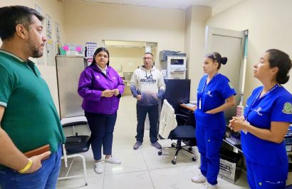Funcionarios de la Coordinación de la sede de la Zona 4 de Salud realizaron una inspección en el hospital Gustavo Domínguez, sore calidad de atención y abastecimiento de medicina.