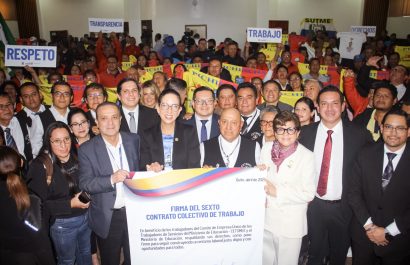 Gobierno de Ecuador, a través del Ministerio del Trabajo, impulsa contratos colectivos para más de 48 mil trabajadores.