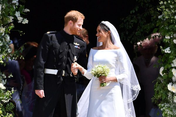 Meghan Markle y el príncipe Harry se casaron el 19 de mayo de 2018 en la Capilla de San Jorge, Castillo de Windsor.