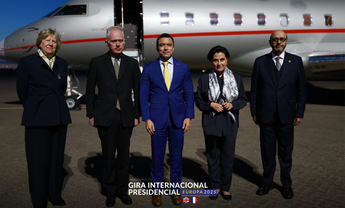 Noboa aterriza en Londres en nueva etapa de su gira diplomática internacional