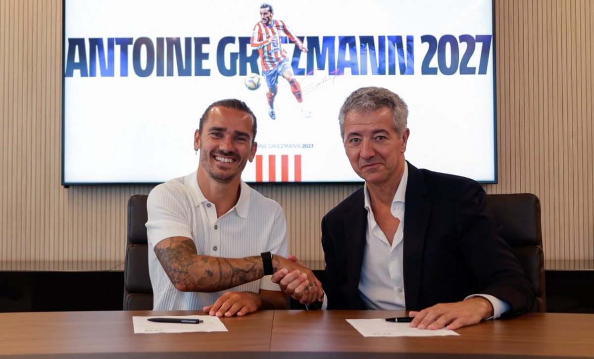 Griezmann extiende su contrato con Atlético de Madrid hasta el 2027