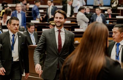 Niels Olsen, presidente de la Asamblea Nacional, en una sesión.