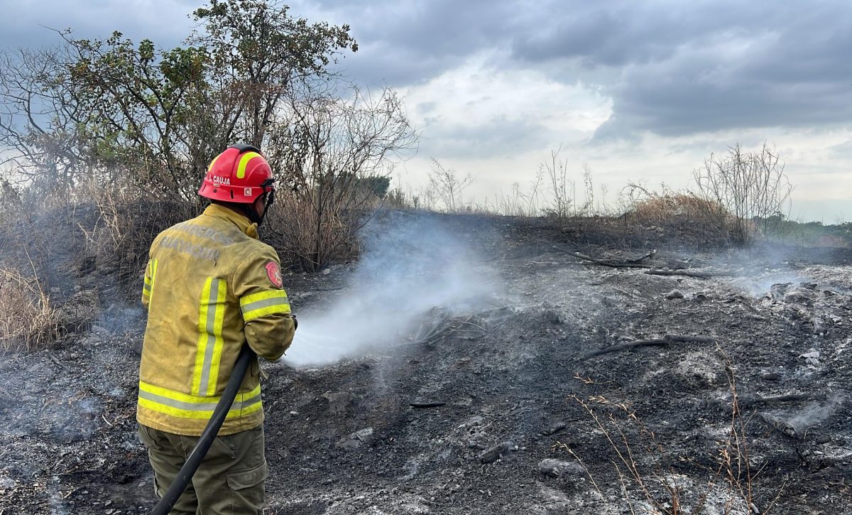 El 12 de junio de 2025, el Cuerpo de Bomberos atendió un incendio en la Av. Juan Tanca Marengo