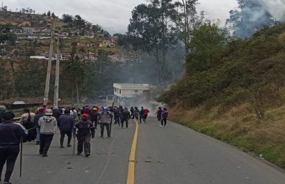 Guaranda en alerta: cierre de carreteras y enfrentamientos durante el paro nacional