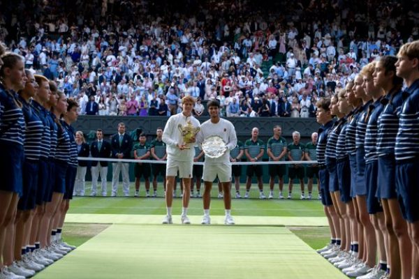 Jannik Sinner y Carlos Alcaraz/ Foto Wimbledon