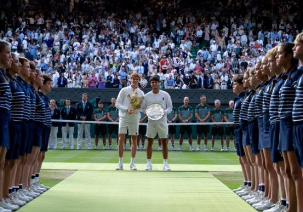 Jannik Sinner y Carlos Alcaraz/ Foto Wimbledon