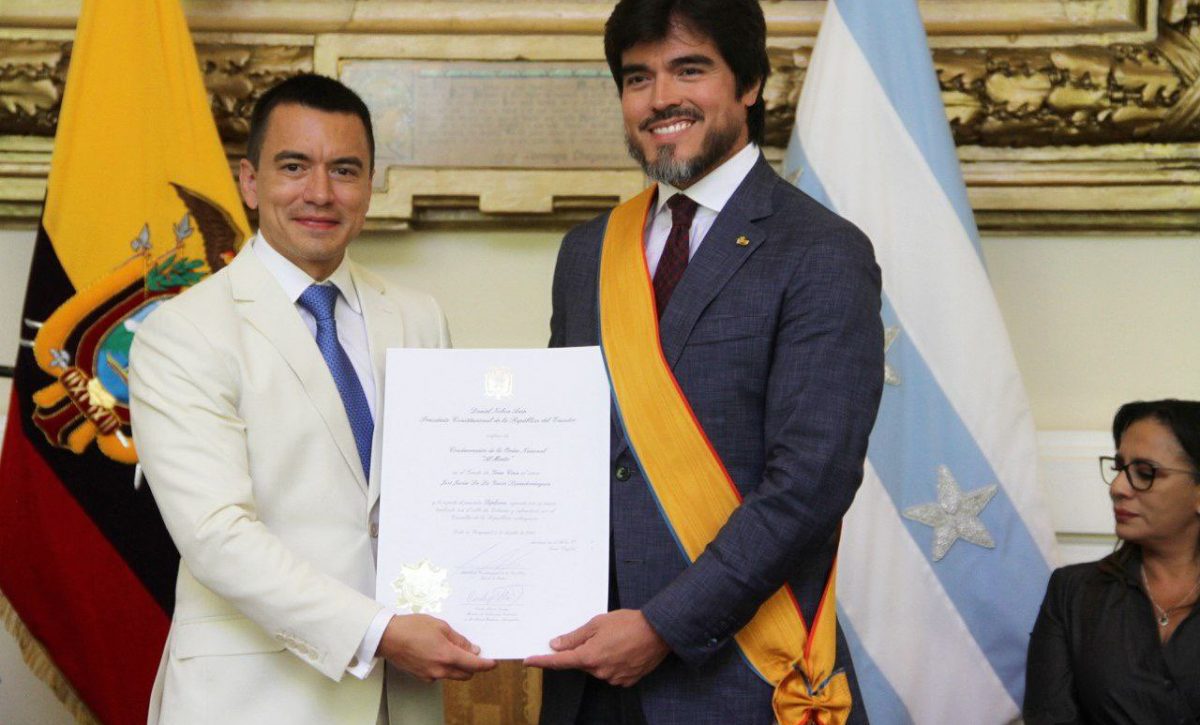 El ministro José De La Gasca participó en la ceremonia por los 490 años de Fundación de Guayaquil. FOTO: @MinGobiernoEc.