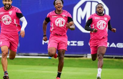 Jugadores de Independiente del Valle en un entrenamiento.