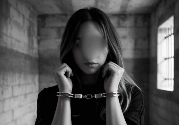 Imagen generada con IA de una mujer detenida al ser acusada de pertenecer a una banda de sacapintas.