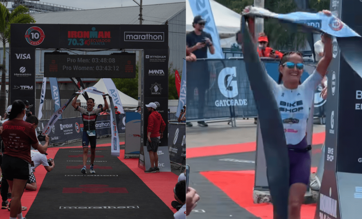 Ironman 70.3 Manta 2025 Barreau y Bravo dominan en la costa ecuatoriana