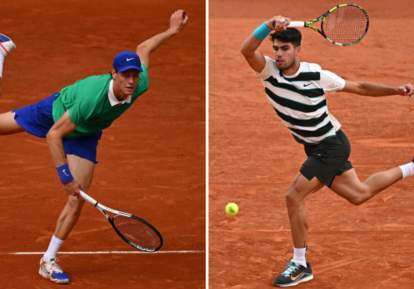 Jannik Sinner y Carlos Alcaraz se miden por el título en Roland Garros.