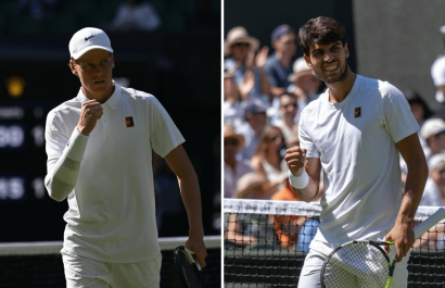 Jannik Sinner y Carlos Alcaraz se miden en la final. jpg