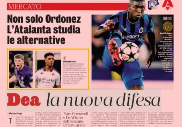 Joel Ordóñez ha despertado el interés del Atalanta, según La Gazzetta dello Sport.