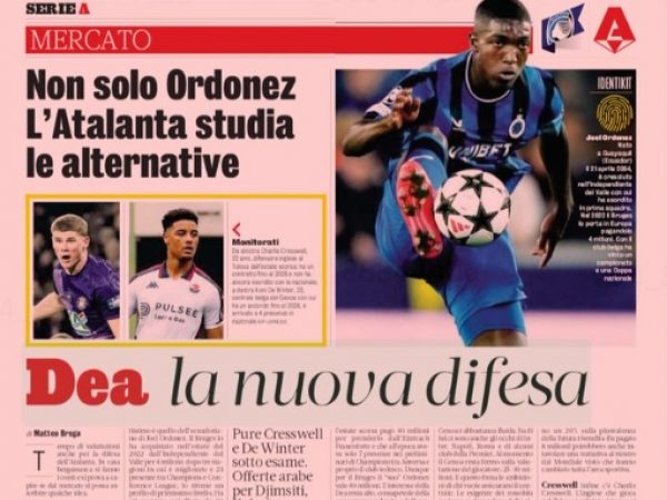 Joel Ordóñez ha despertado el interés del Atalanta, según La Gazzetta dello Sport.