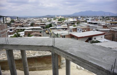 La construcción del mirador de la parroquia San Pablo