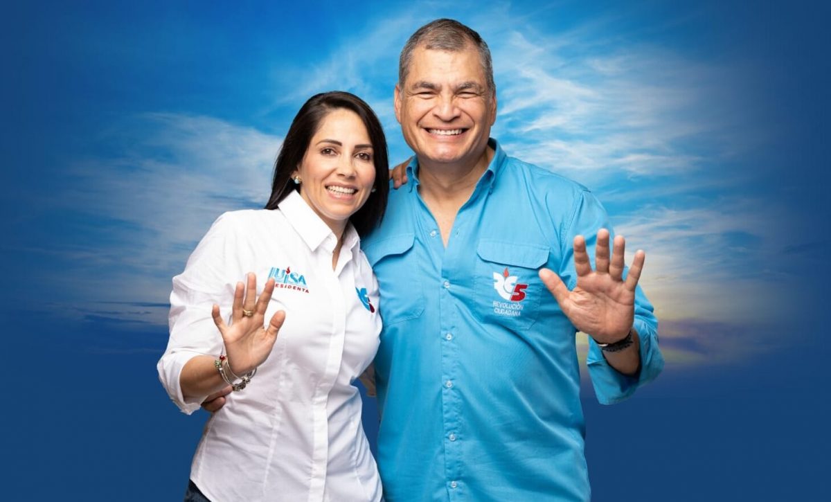 Luisa González junto a Rafael Correa, de la Revolución Ciudadana.