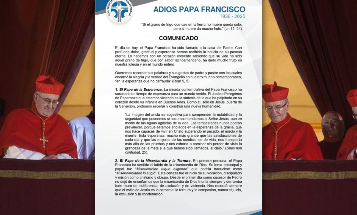 La Iglesia Ecuatoriana despide al Papa Francisco y lo recuerda como un líder de la misericordia