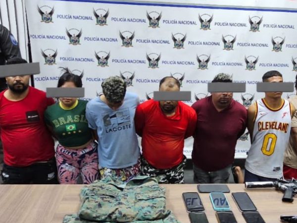 La Policía captura en la provincia de Los Ríos a siete personas que serían integrantes de una agrupación delincuencial. (Jhon Reimberg)