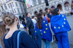 La bandera de la Unión Europea cumple 40 años este junio. Foto Unión Europea