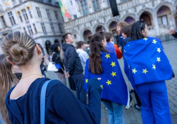 La bandera de la Unión Europea cumple 40 años este junio. Foto Unión Europea