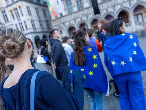 La bandera de la Unión Europea cumple 40 años este junio. Foto Unión Europea