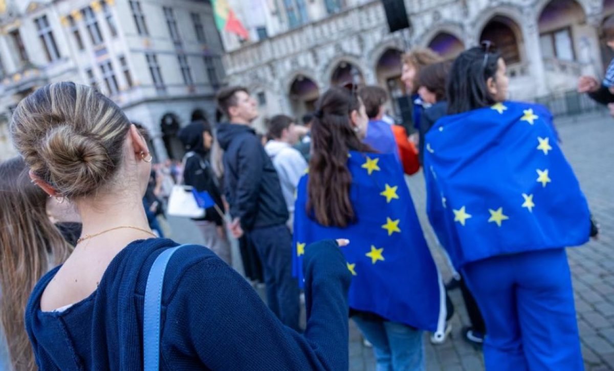 La bandera de la Unión Europea cumple 40 años este junio. Foto Unión Europea