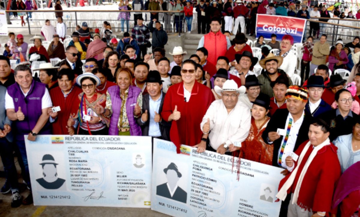 La cédula de identidad ahora tiene un nuevo campo de autoidentificación de nacionalidades y pueblos, la iniciativa se inauguró en la provincia de Cotopaxi..