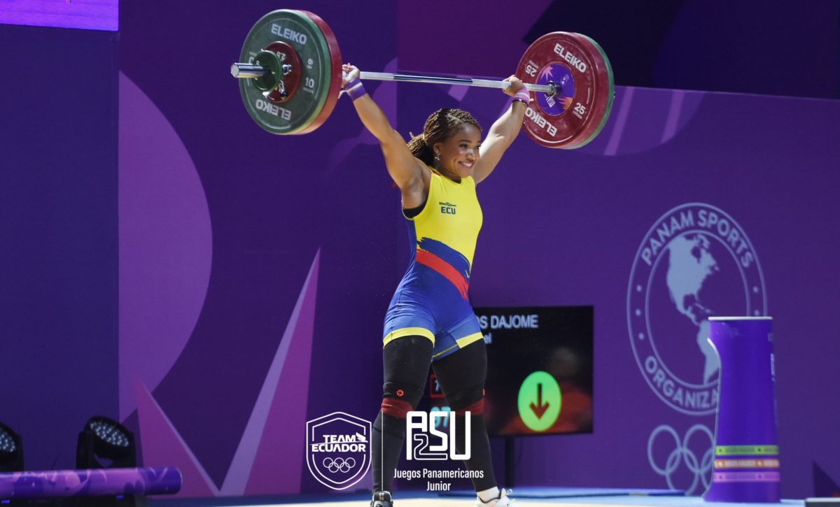 Jessica Palacios Dajomes durante la competición. (Foto: @TeamEcuador_Oly)