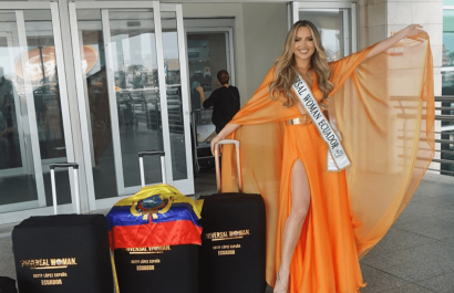 La manabita Katty López viajó a la India para ser parte del Universal Woman 2025