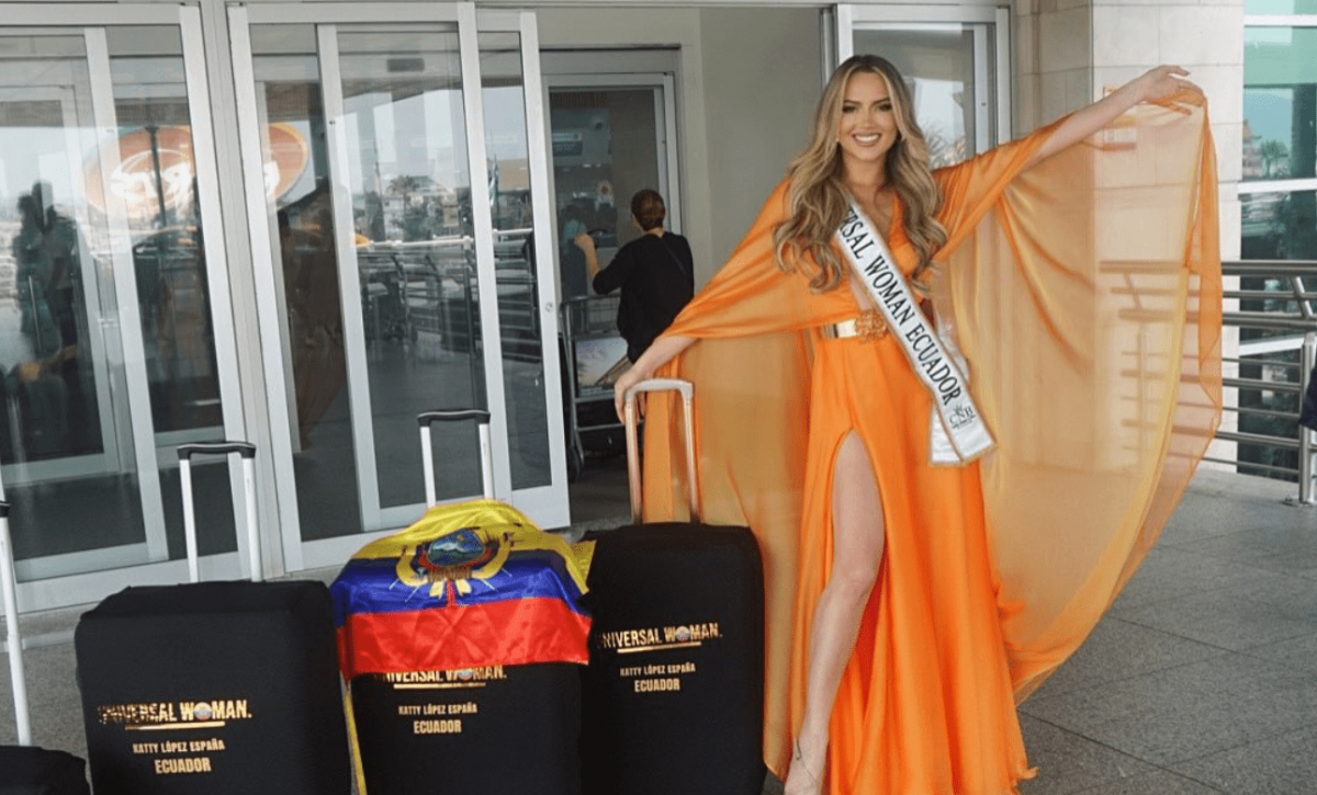 La manabita Katty López viajó a la India para ser parte del Universal Woman 2025