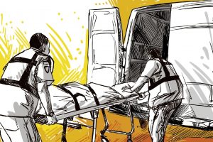 La mujer fue trasladada al hospital Martín Icaza Bustamente en Babahoyo donde recibe atención médica especializada.