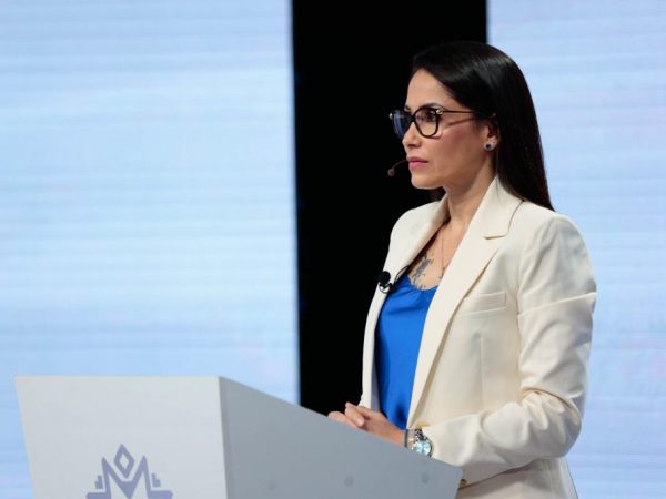 La presidenta del partido Revolución Ciudadana, Luisa González.