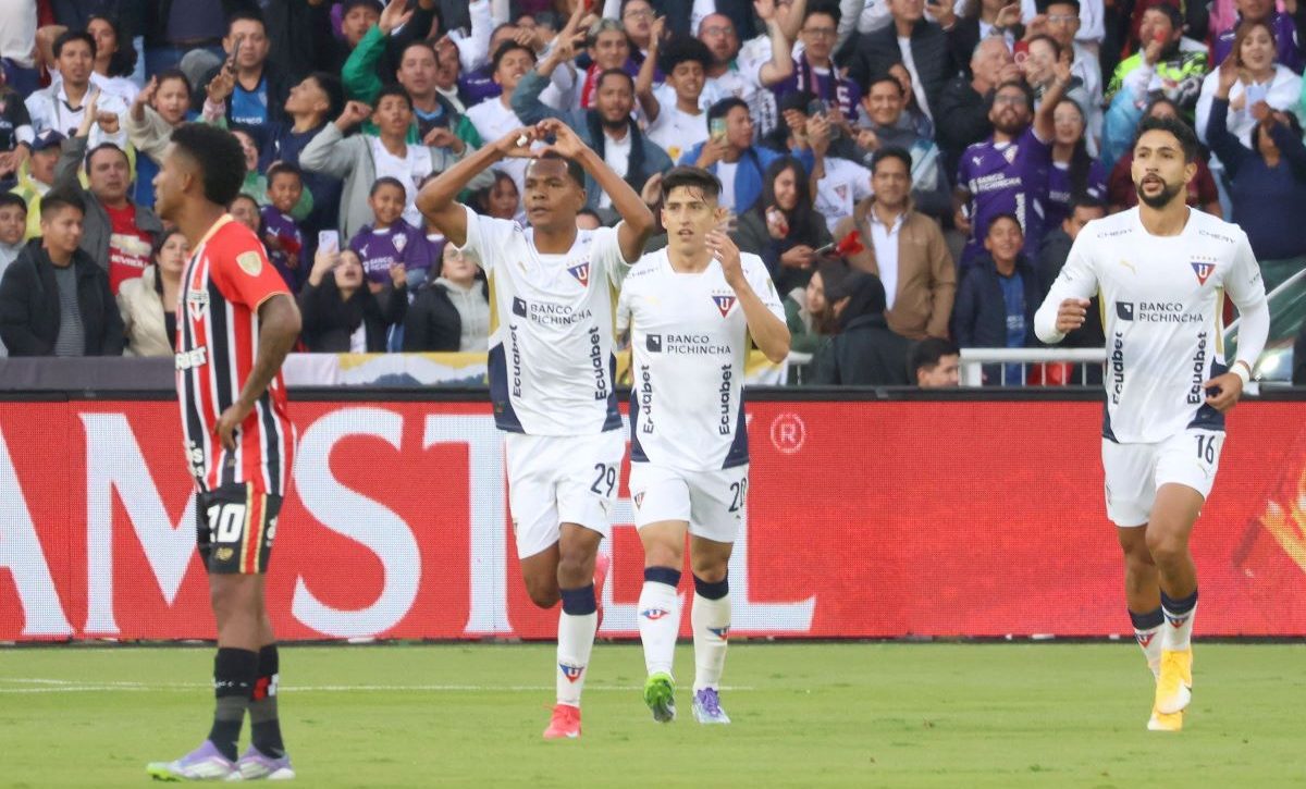 Liga de Quito vence 2-0 a Sao Paulo en la ida de cuartos de Copa Libertadores