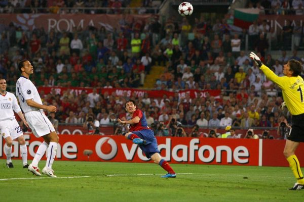 Lionel Messi elige su gol de cabeza al Manchester United como favorito