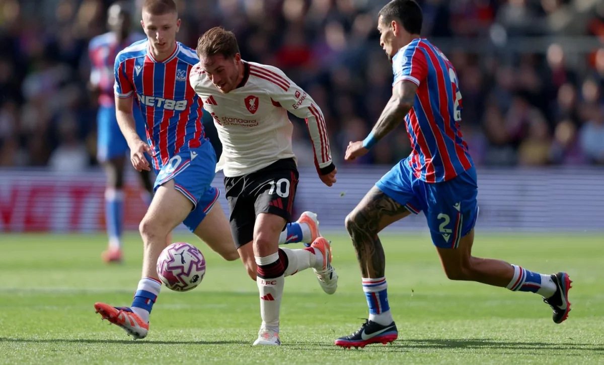 Liverpool pierde su invicto en los adicionales ante Crystal Palace en la Premier League.