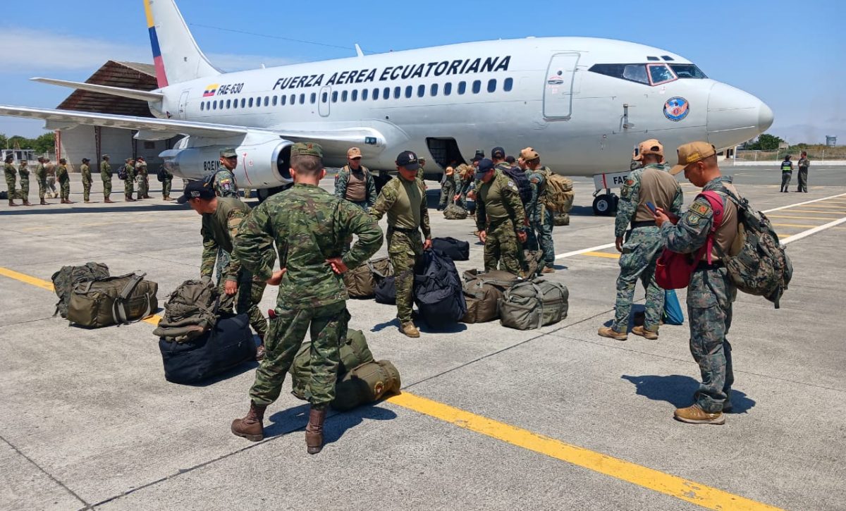 Llegan 200 militares máspara reforzar la seguridad en Manta y Portoviejo contra el crimen organizado