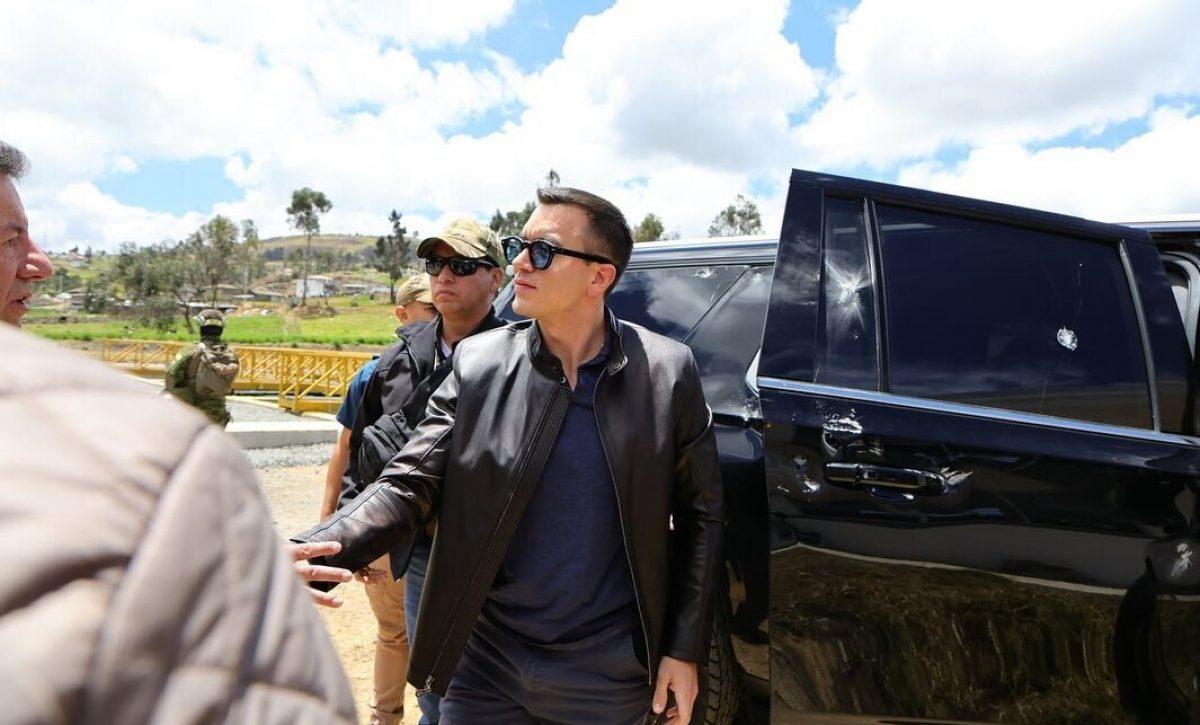 Loffredo denuncia “acto terrorista” e “intento de asesinato” contra presidente Noboa en Cañar
