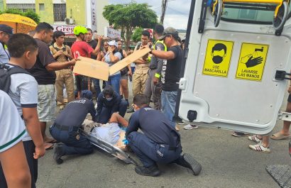Los heridos fueron trasladados a una casa de salud para recibir atención médica especializada.