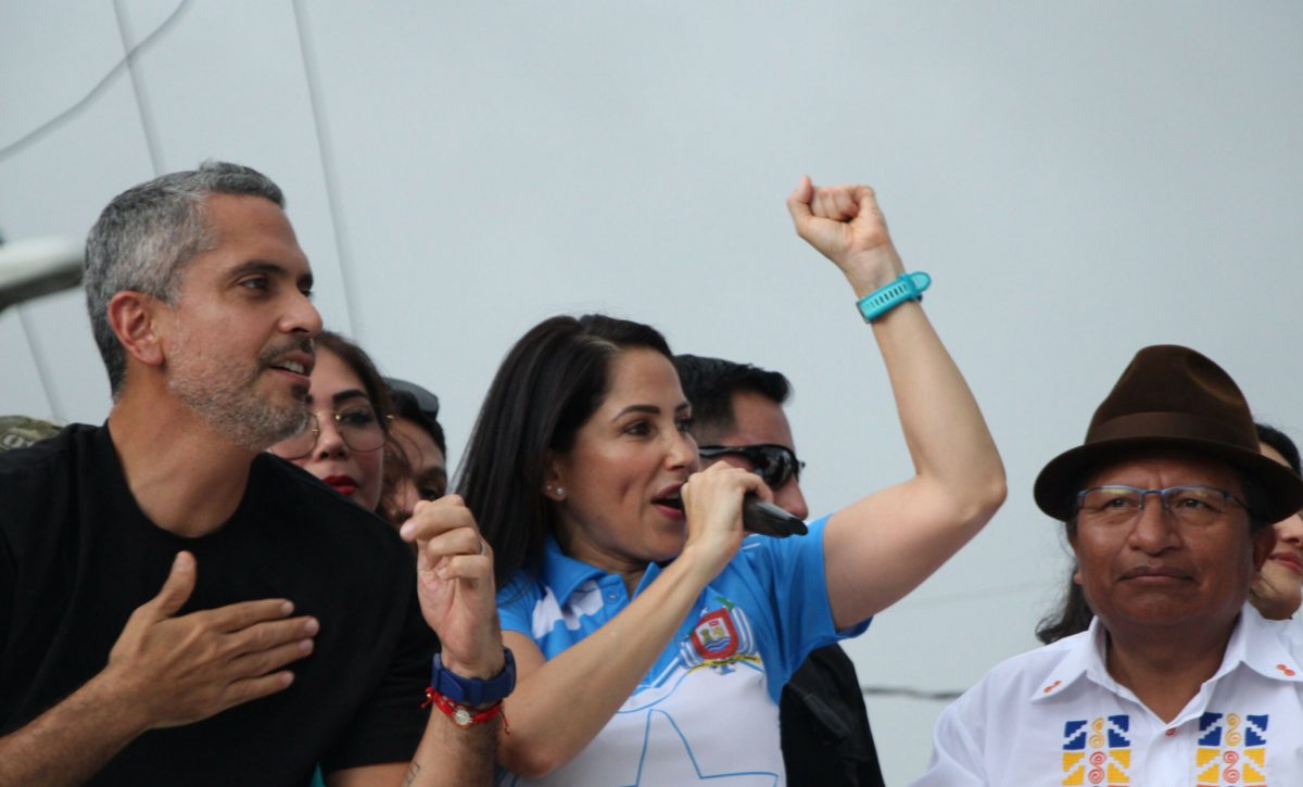 Luisa González, candidata presidencial de la lista 5.