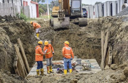 La construcción del ducto de aguas lluvias, se ha avanzado alrededor de 400 metros.