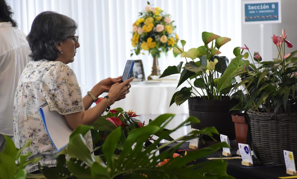 La exposición de flores en el Hotel Oro Verde de Portoviejo.