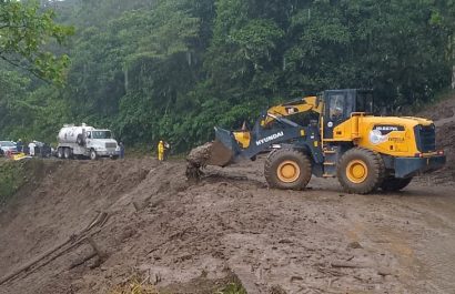 MTOP reabre vía Lago Agrio–Napo tras deslizamientos en el tramo El Reventador