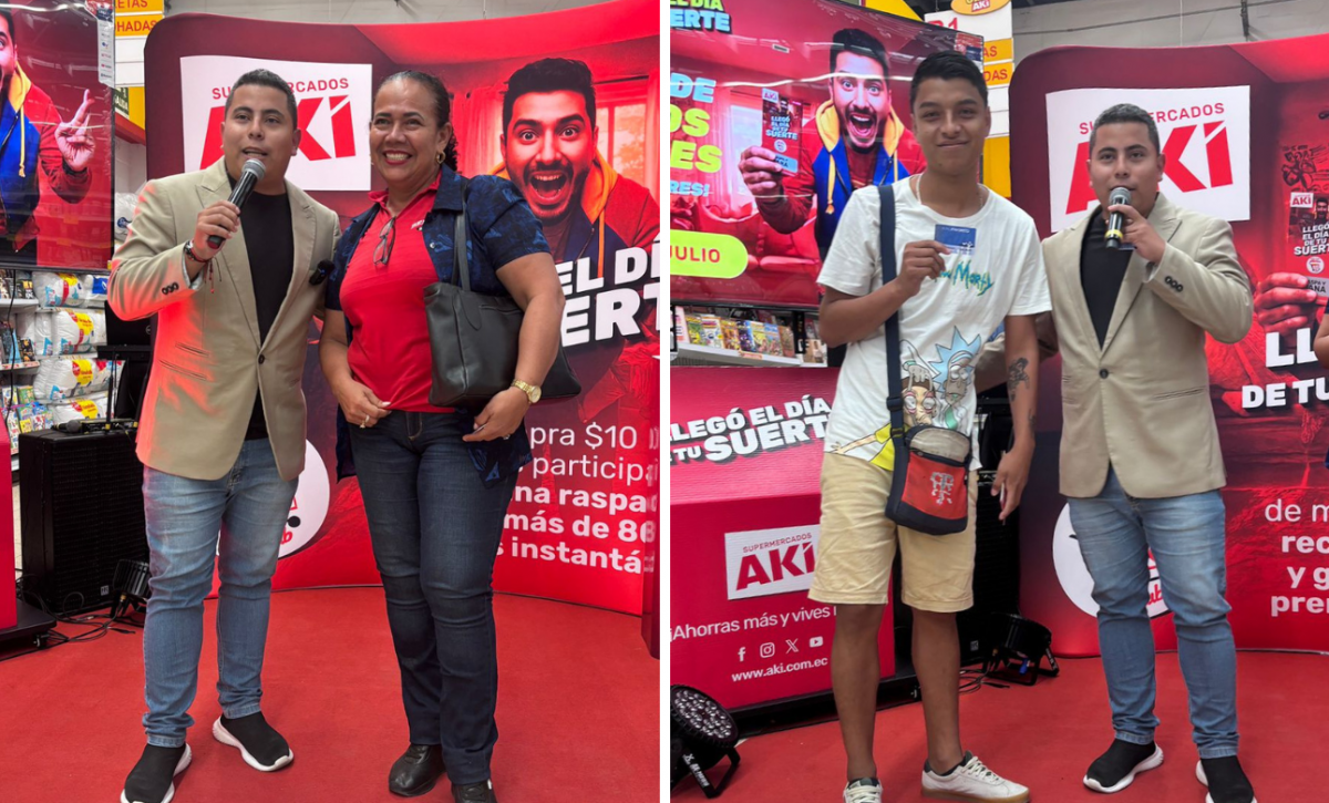 Manta fue el escenario del tercer sorteo 'Llegó el Día de Tu Suerte' de Supermercados AKÍ