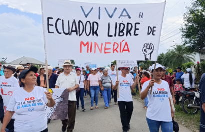 Marcha masiva contra la minería de Curimining en Bolívar