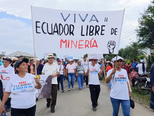 Marcha masiva contra la minería de Curimining en Bolívar