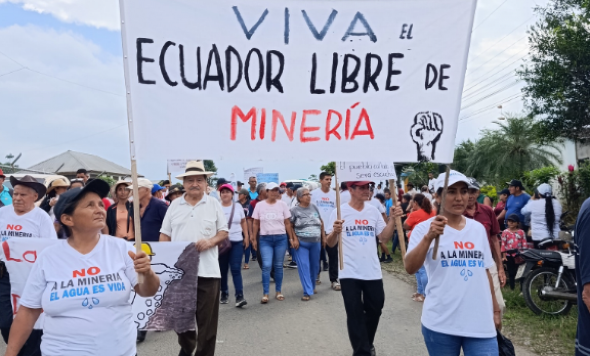 Marcha masiva contra la minería de Curimining en Bolívar